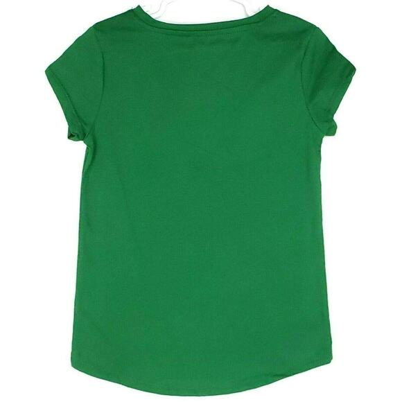 I Love Santa Tshirt Girls Sz XS Green Silver Glitter Christmas Festive Holiday - Picture 3 of 5